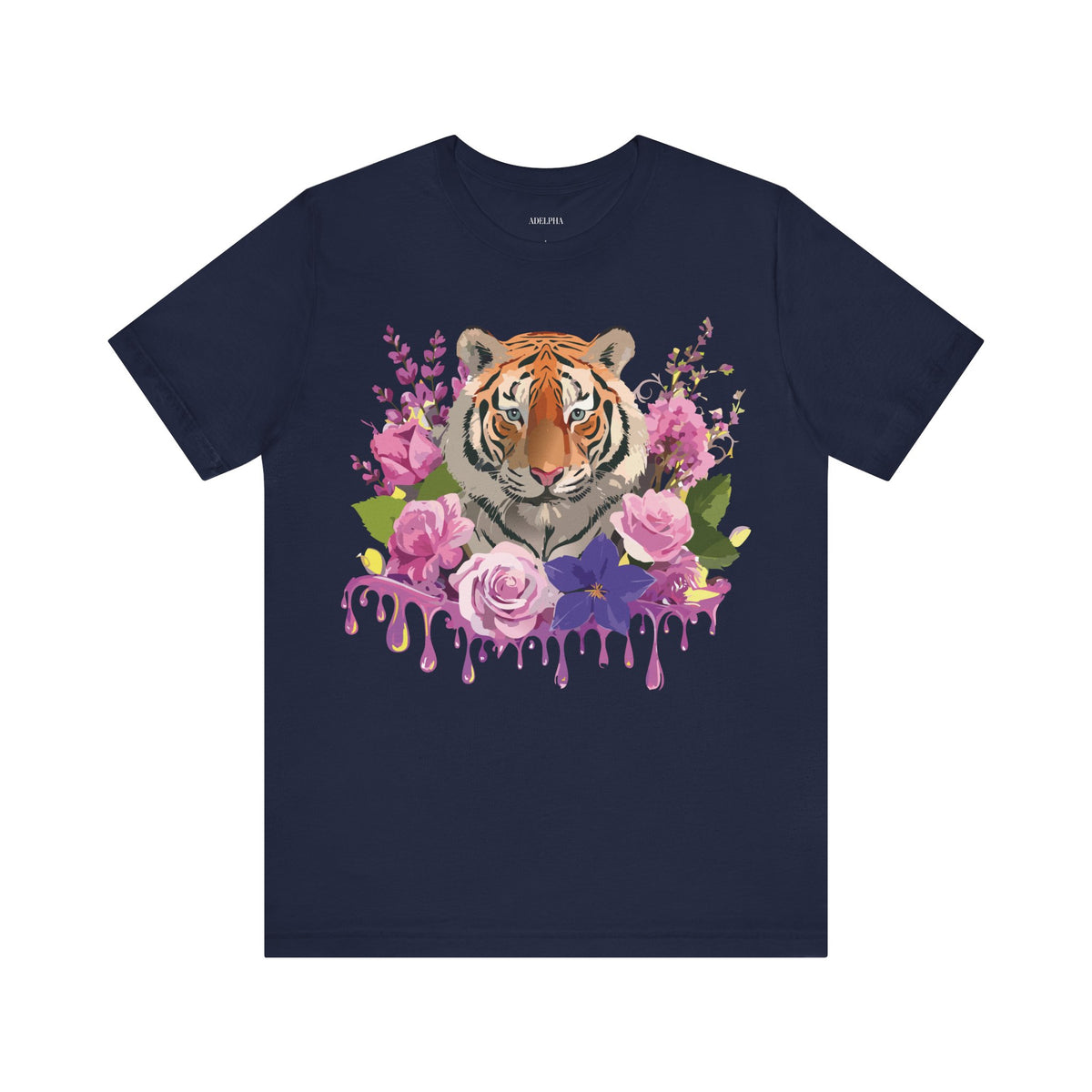 Tiger Graphic Unisex Cotton Bella+Canvas Tee with Art Animal Design e69