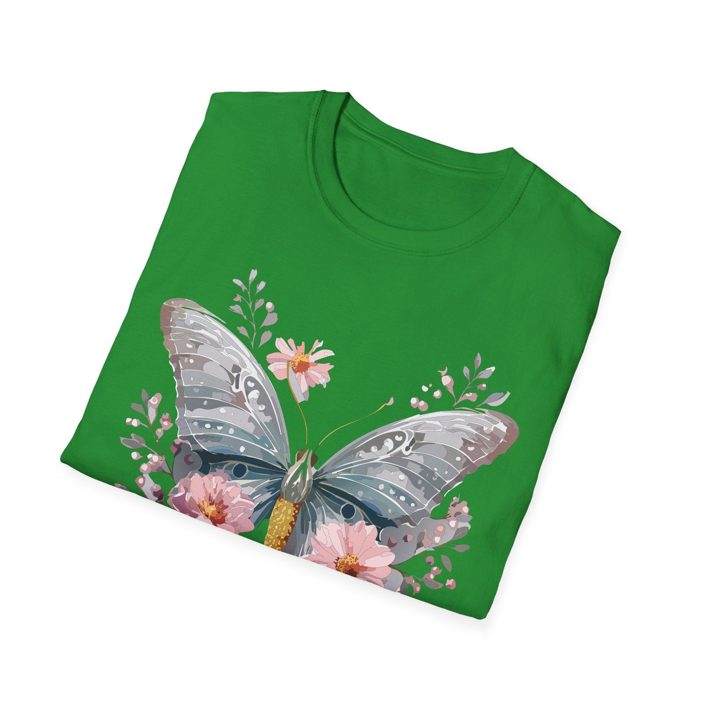 Butterfly Themed Unisex T Shirt Softstyle Monarch Gildan 64000 Ring Spun Cotton Tee