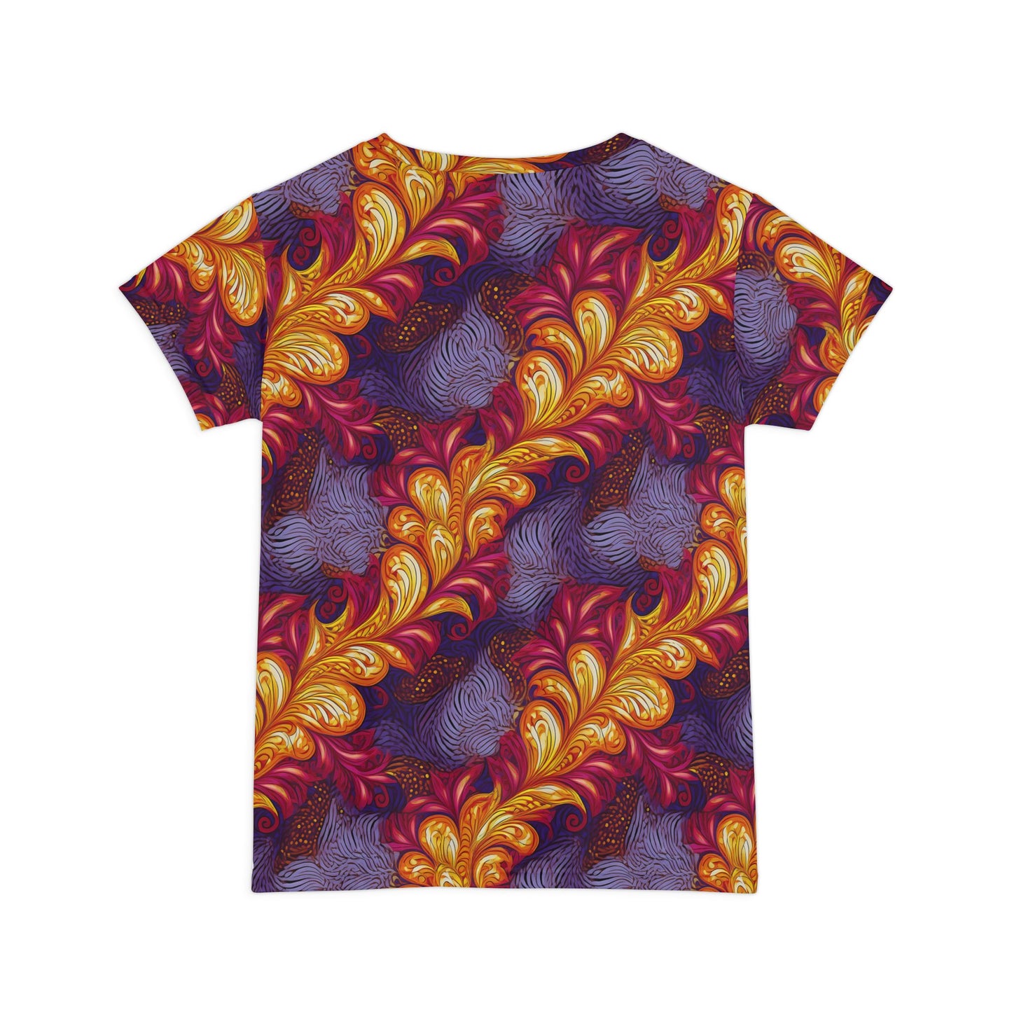 Women Poly Span T-Shirt with Floral Print