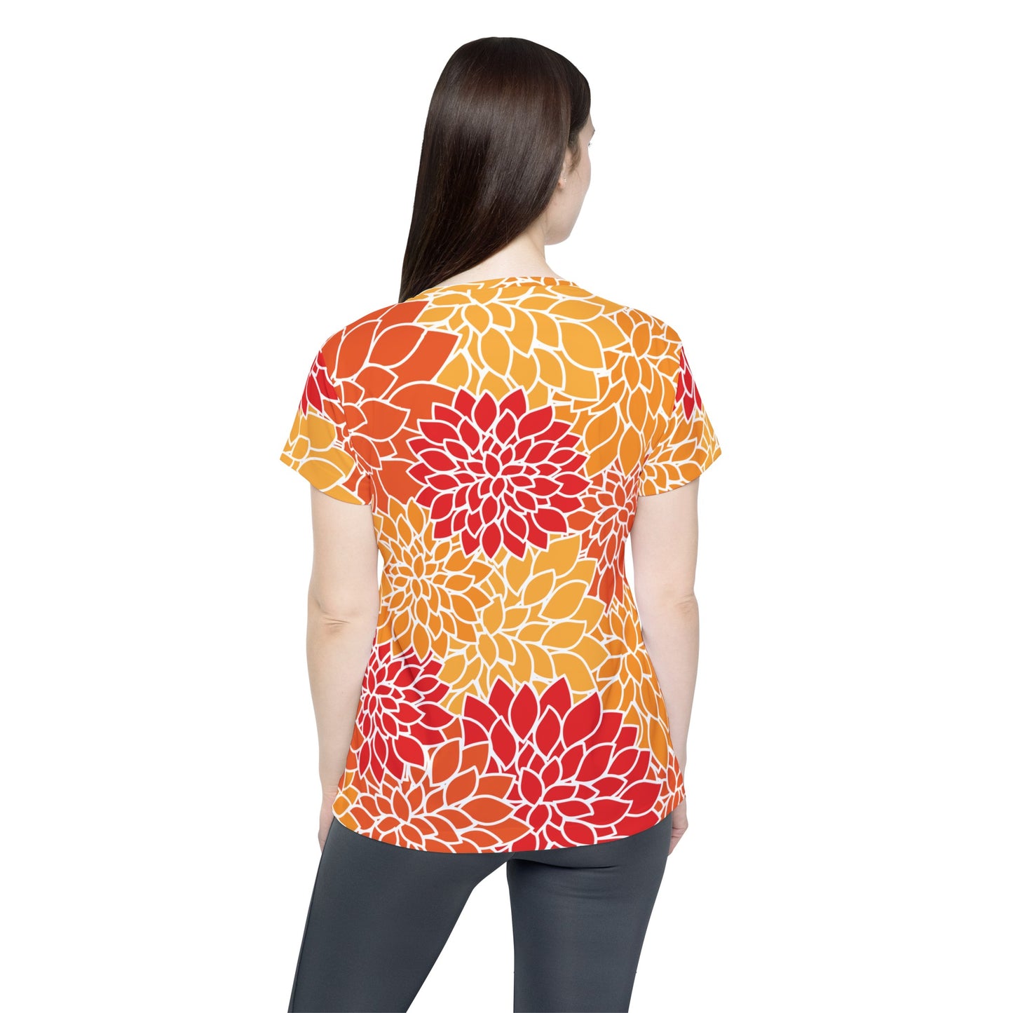 Poly Jersey Tee Shirt with floral prints