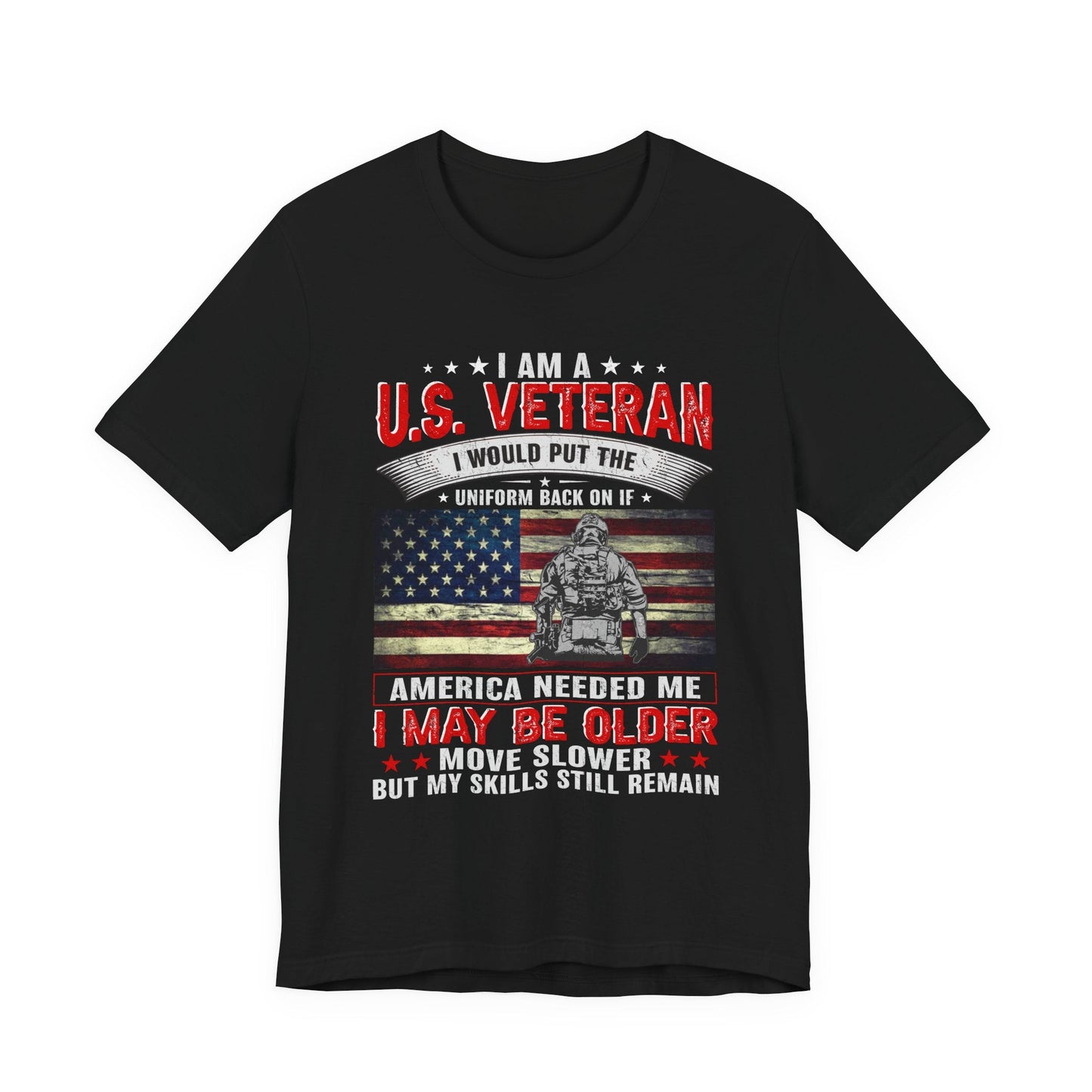 Army Veteran Patriotic Graphic Design Unisex Cotton T-Shirt v25