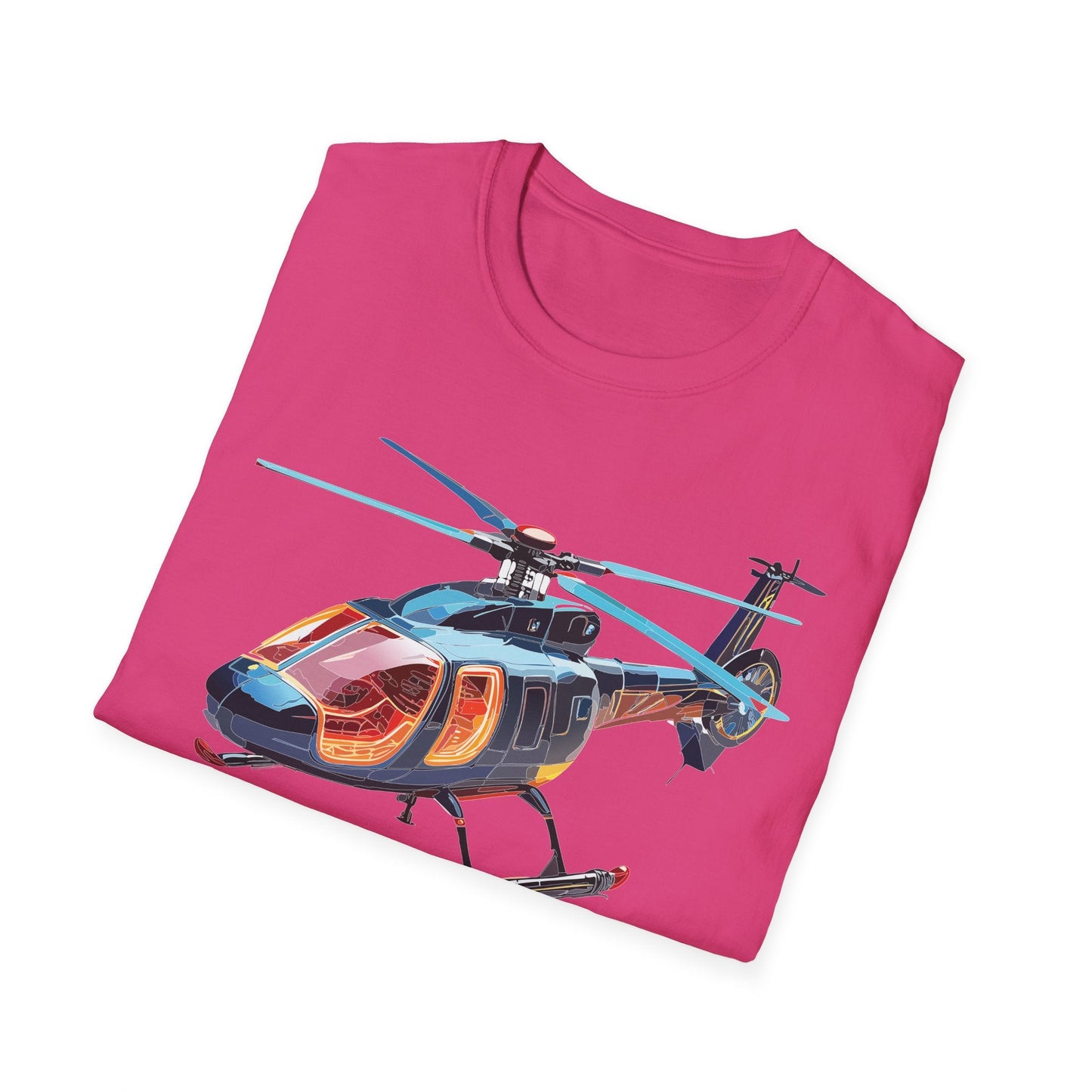 Chopper Helicopter Graphic Unisex Cotton Softstyle Short Sleeve Tee 6
