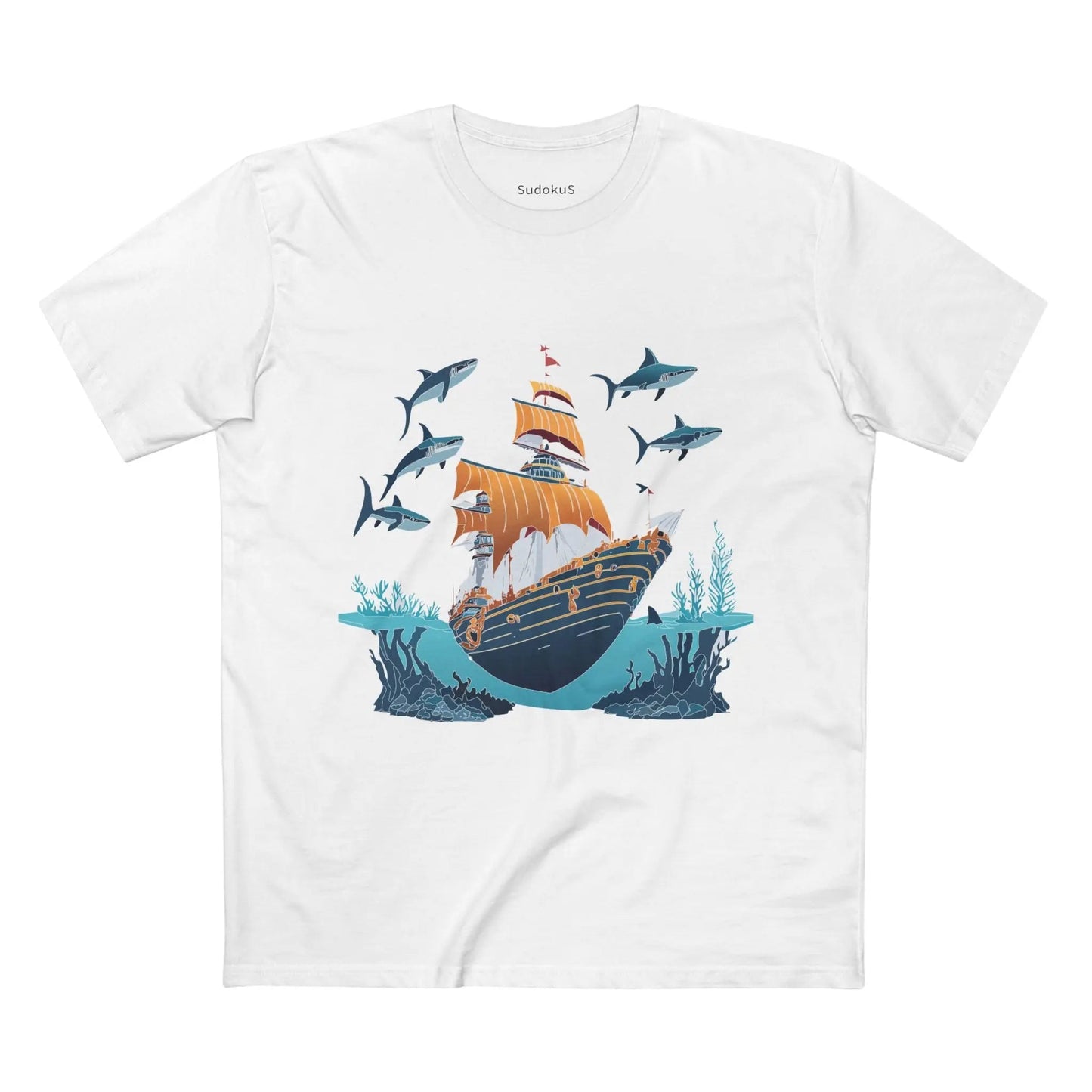 Ocean Coast Graphic Unisex 100 Cotton Staple Tee 27