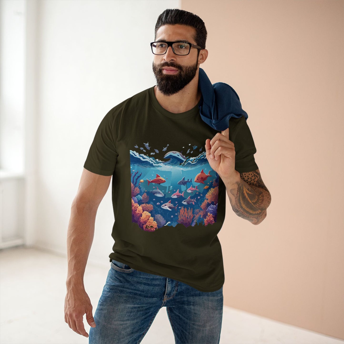 Ocean Shirt Ocean Pacific OP2 Unisex Premium Cotton Art Tee With Original Design Retro2Nova