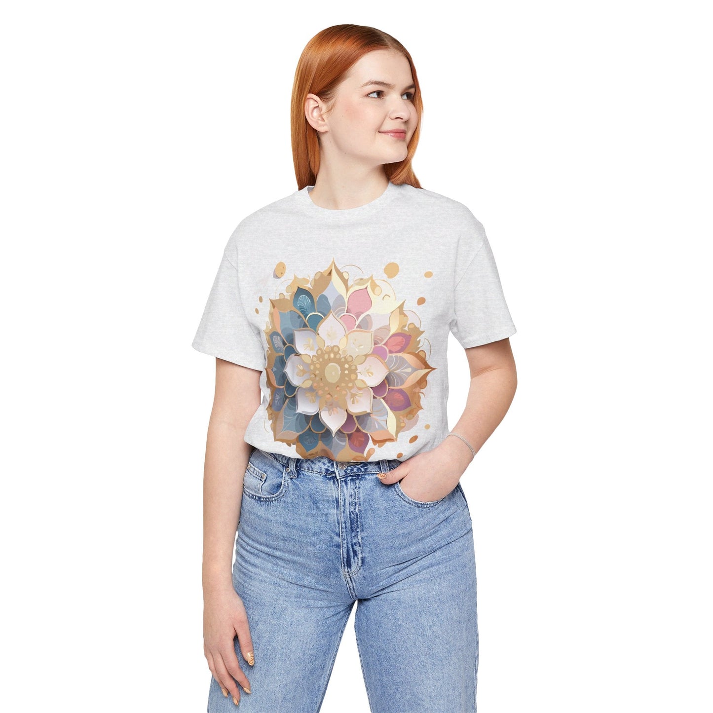 Mandala Graphic Tee For Men And Women By Adelpha Unisex Short Sleeve Art Design Shirt