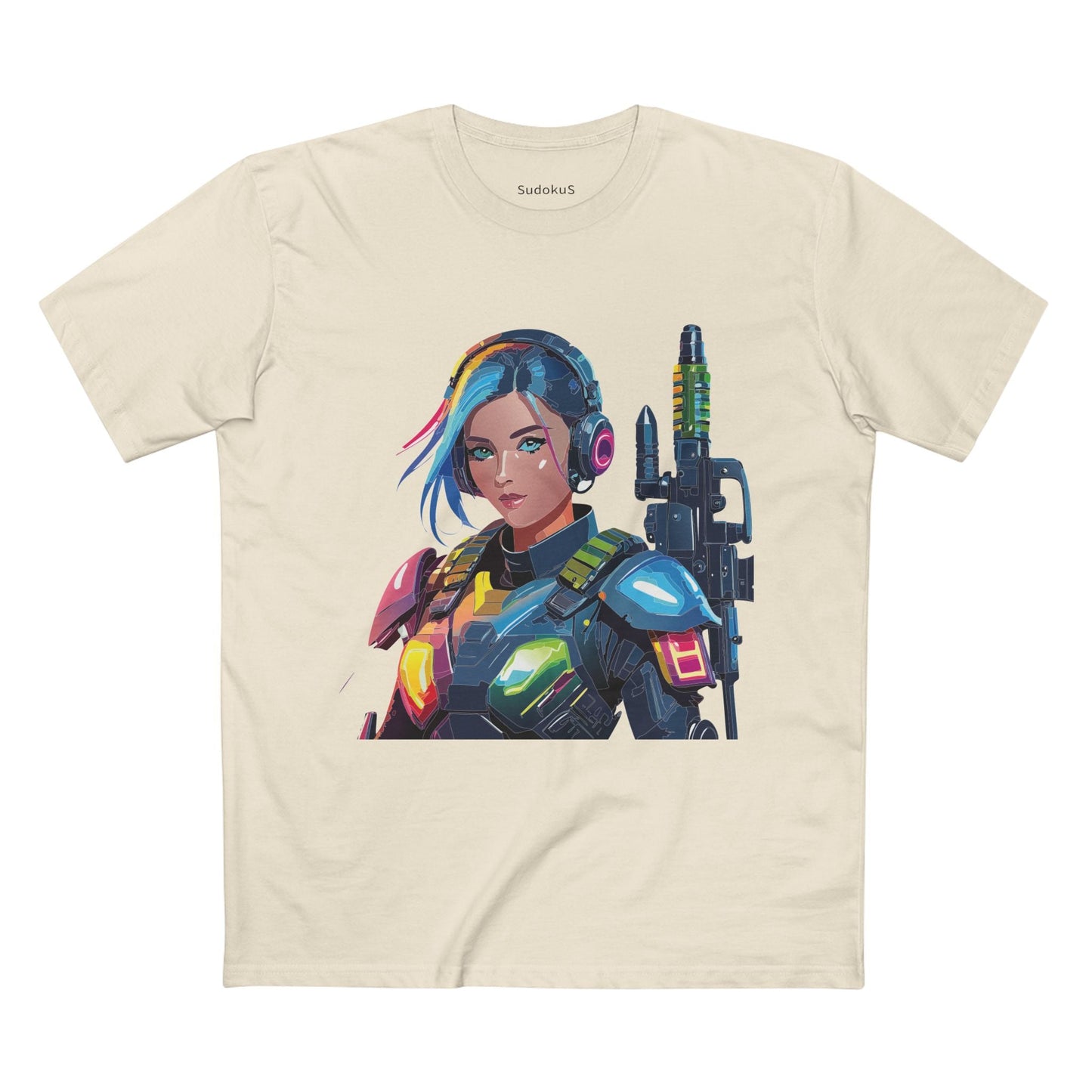 Army-woman Graphic Unisex 100 Cotton Staple Tee 12