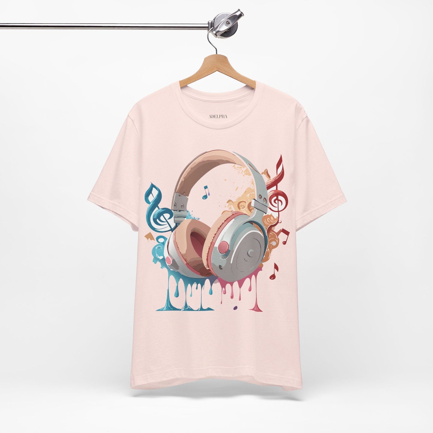 Music Graphic Unisex 100 Cotton Vintage Art with Musical Elements Tee 97