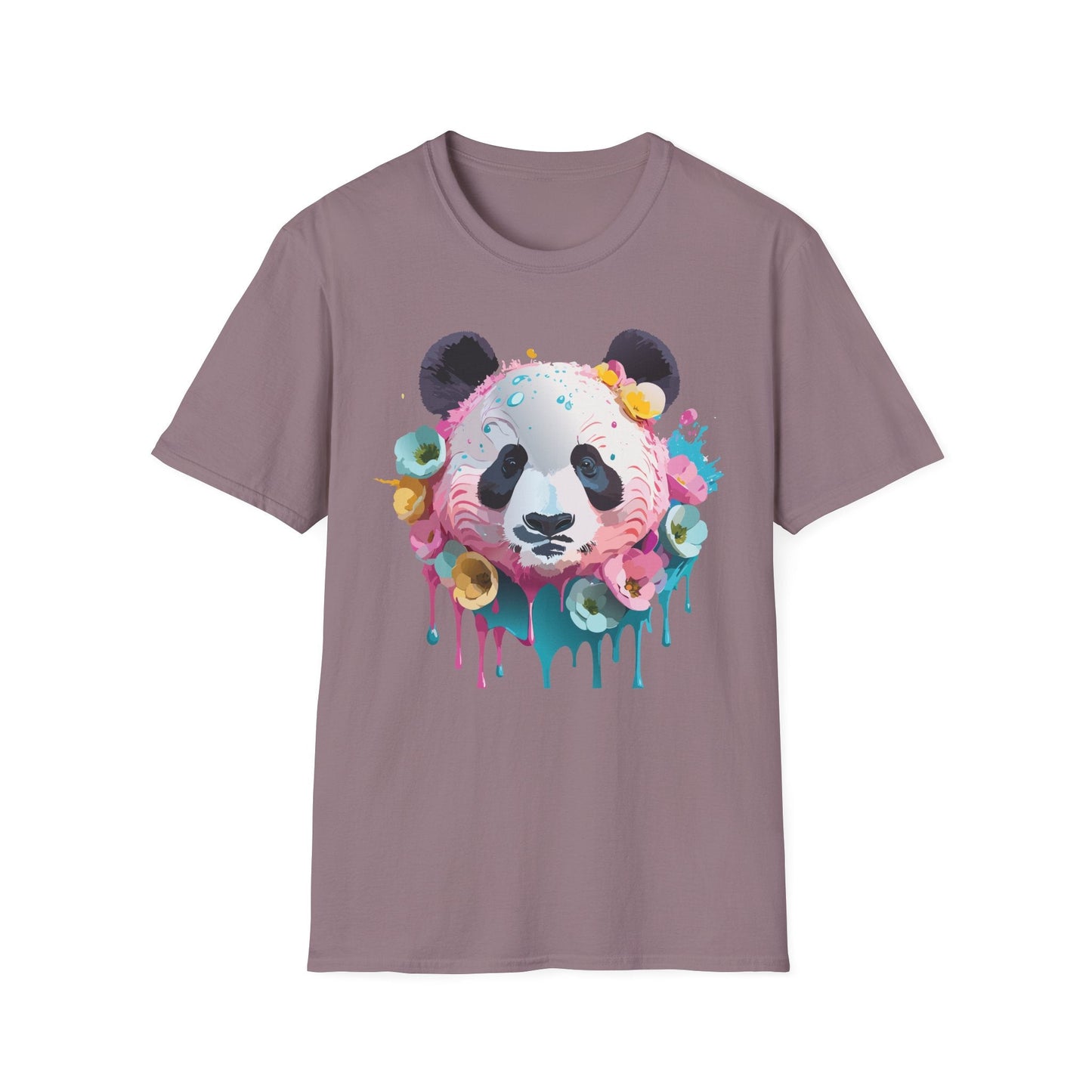 Panda Shirt Unisex T Shirt Graphic Tee Animal Print Gildan Softstyle 64000 100 Percent Cotton