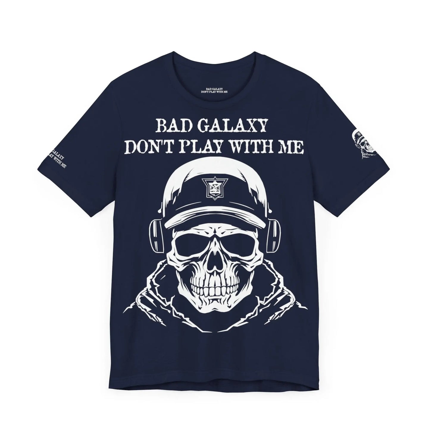 Bad Galaxy Skull T Shirt Made To Order 100 Percent Cotton Eco Friendly Inks USA Designed