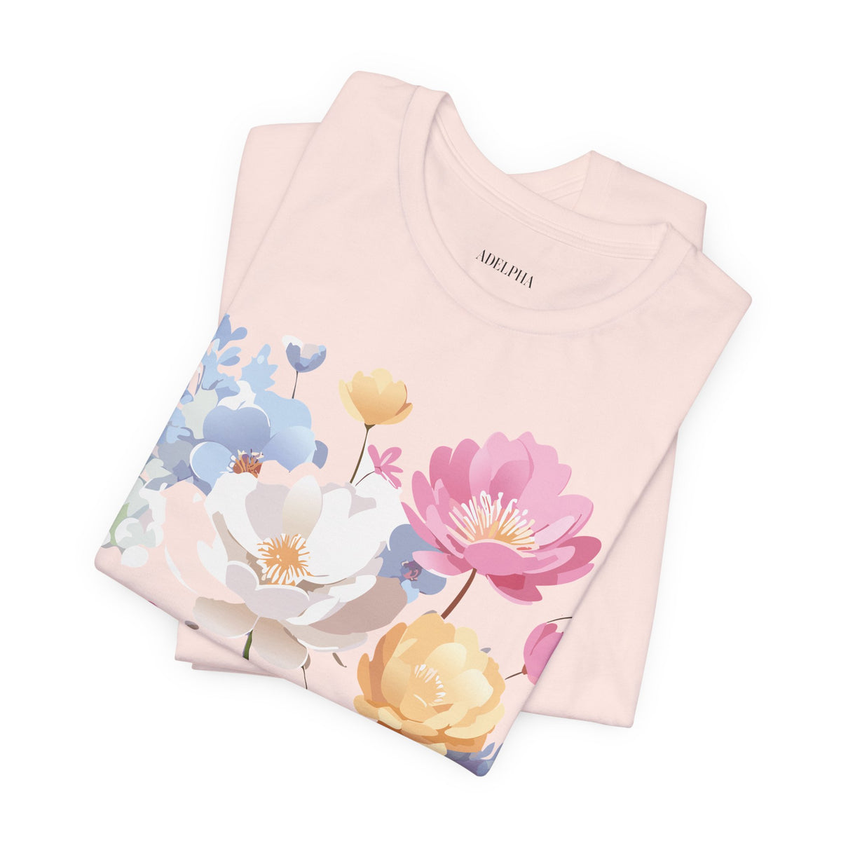 Floral Graphic Tee Shirt - Bella+Canvas Unisex 100 Cotton 46