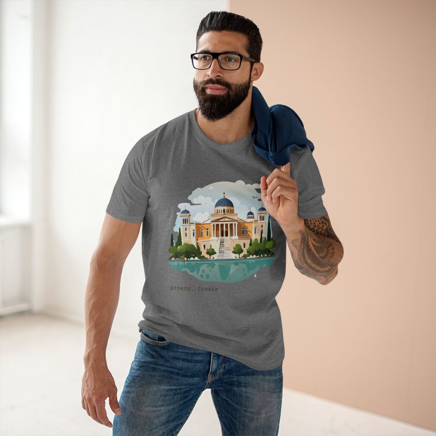 Greece Travel Shirt Unisex Tourist Tee Premium Cotton With Original Art Design Retro2Nova