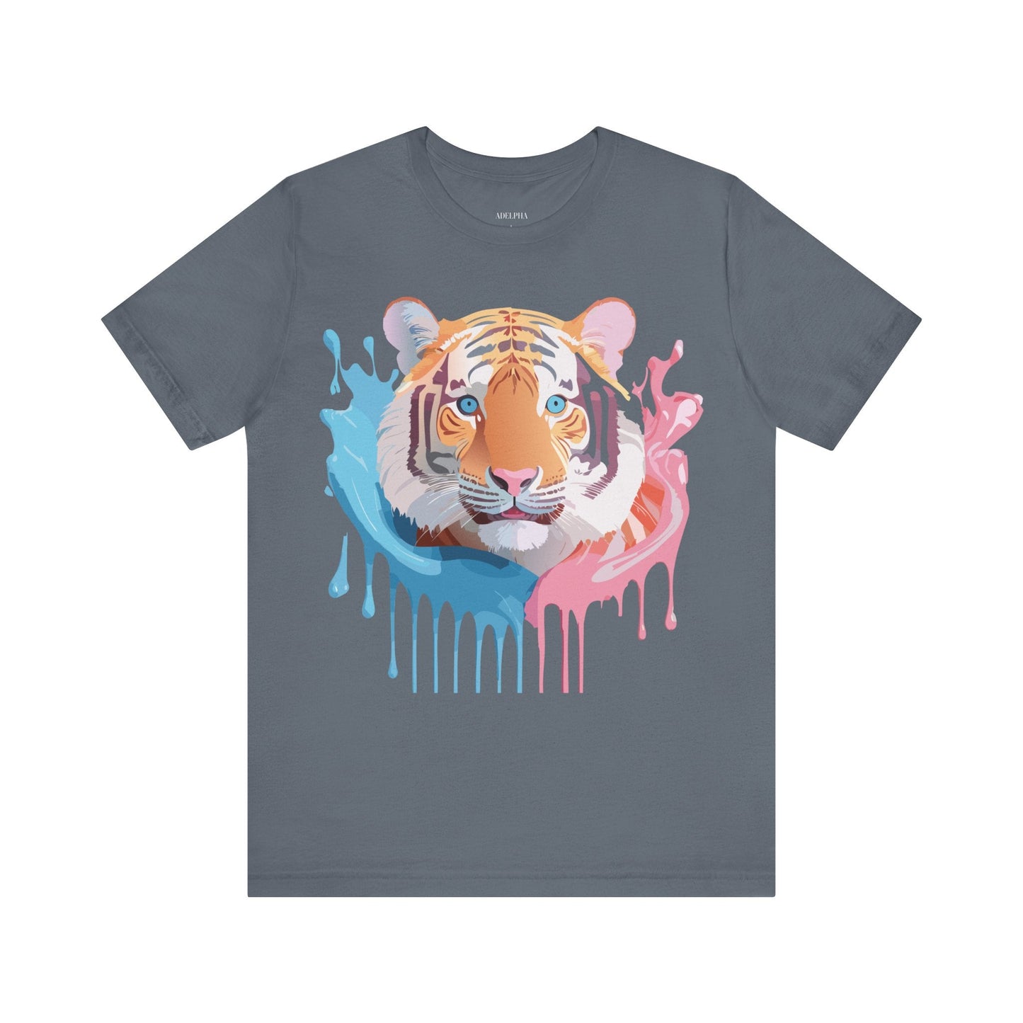 Adelpha Tiger Graphic Tee Premium Unisex Jersey Short Sleeve With Vintage Artwork