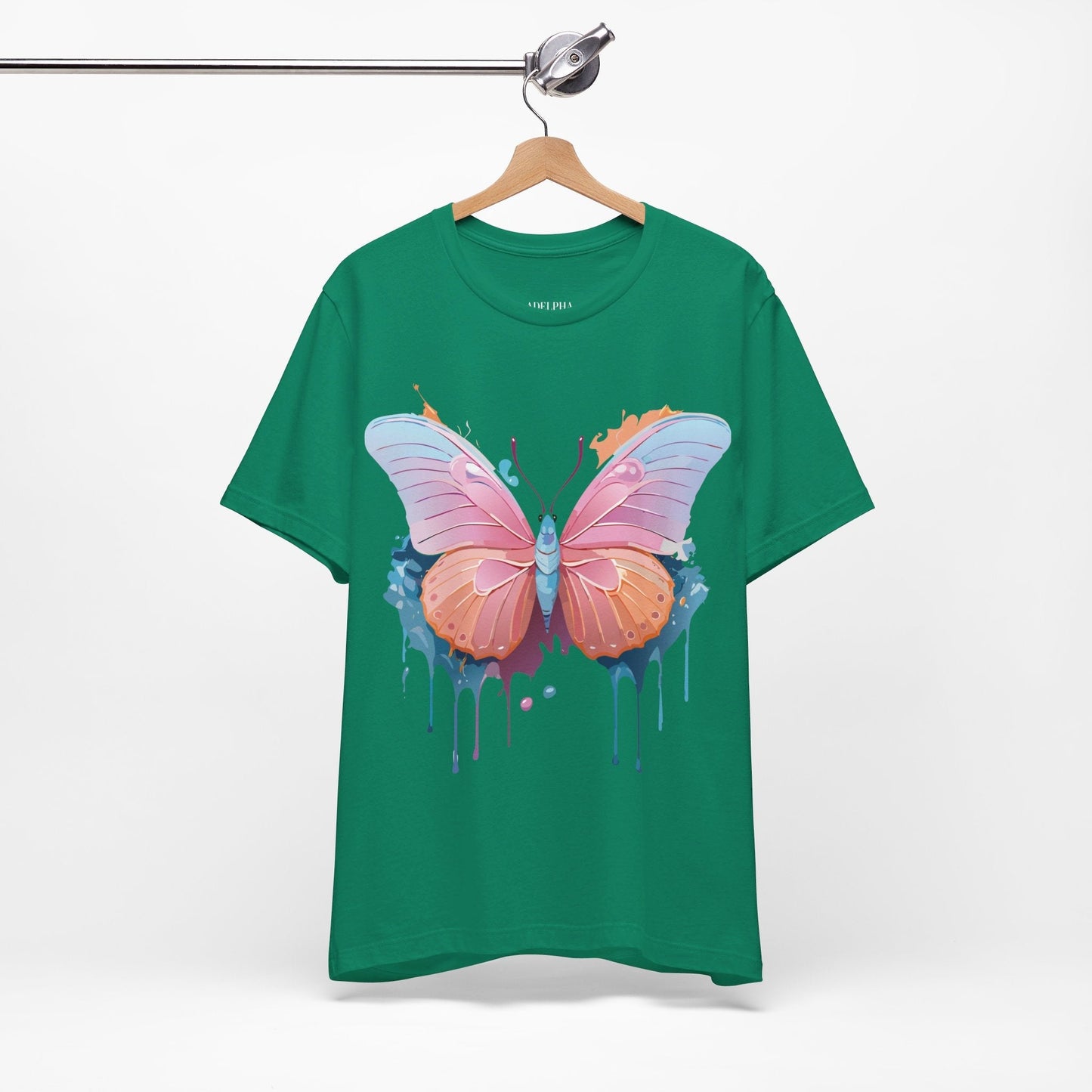 Butterfly Graphic Unisex 100 Cotton Lightweight Vintage Design Jersey Tee 88
