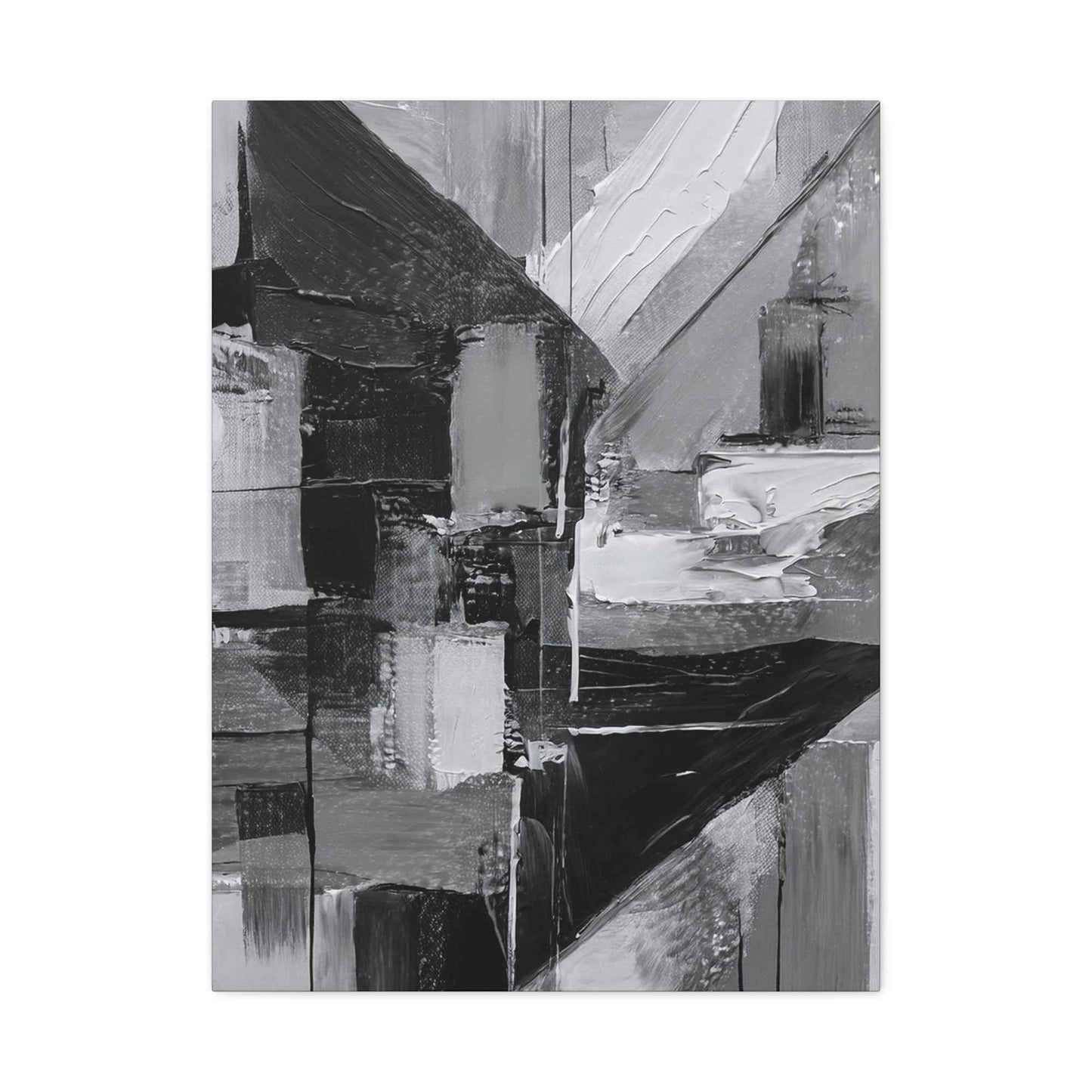 Black Abstract Painting Print Canvas 20x24,20x30,24x30, 24x32,24x36,30x40, 32x48,36x48,40x60 Pine-Wood Inner Frame ABS-18