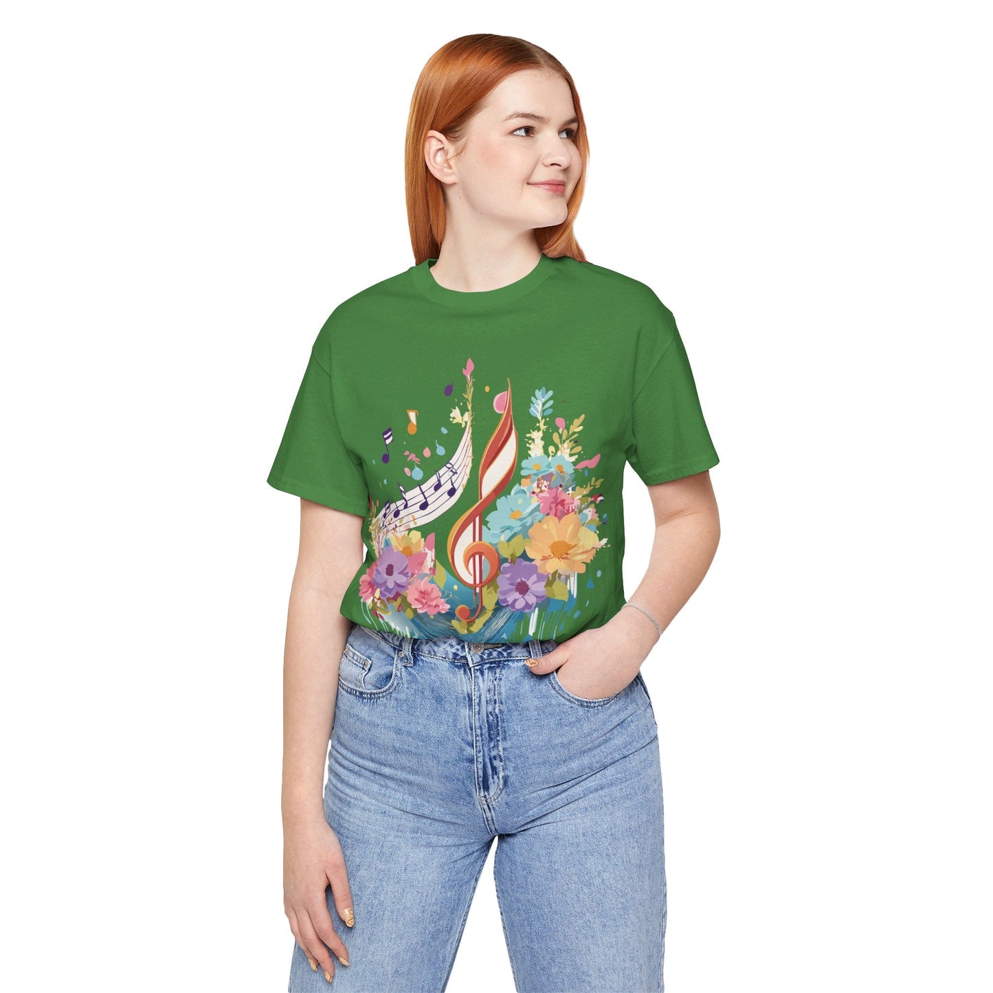 Music Graphic Unisex 100 Cotton Vintage Art with Musical Elements Tee 106
