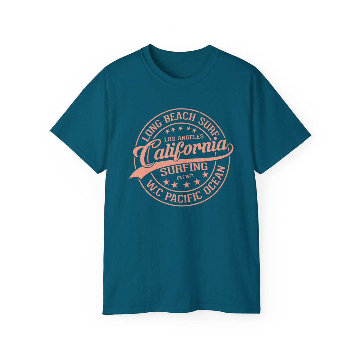 California Surfing Logo T-Shirt | Long Beach Pacific Ocean Tee