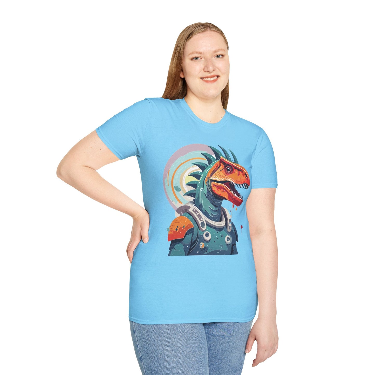 Unisex Gildan Softstyle 64000 Alien T Shirt With Cosmos Space Alien Art Graphic Tee