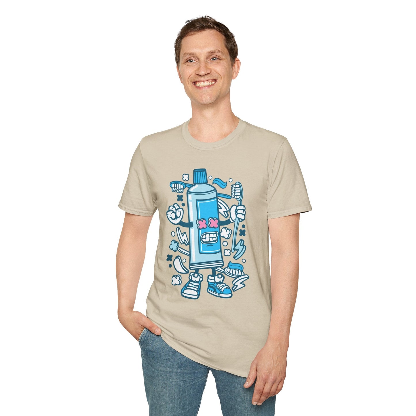 Cartoon Animation T Shirt Unisex Gildan Softstyle 64000 Tee With Fun Art Design Artwork