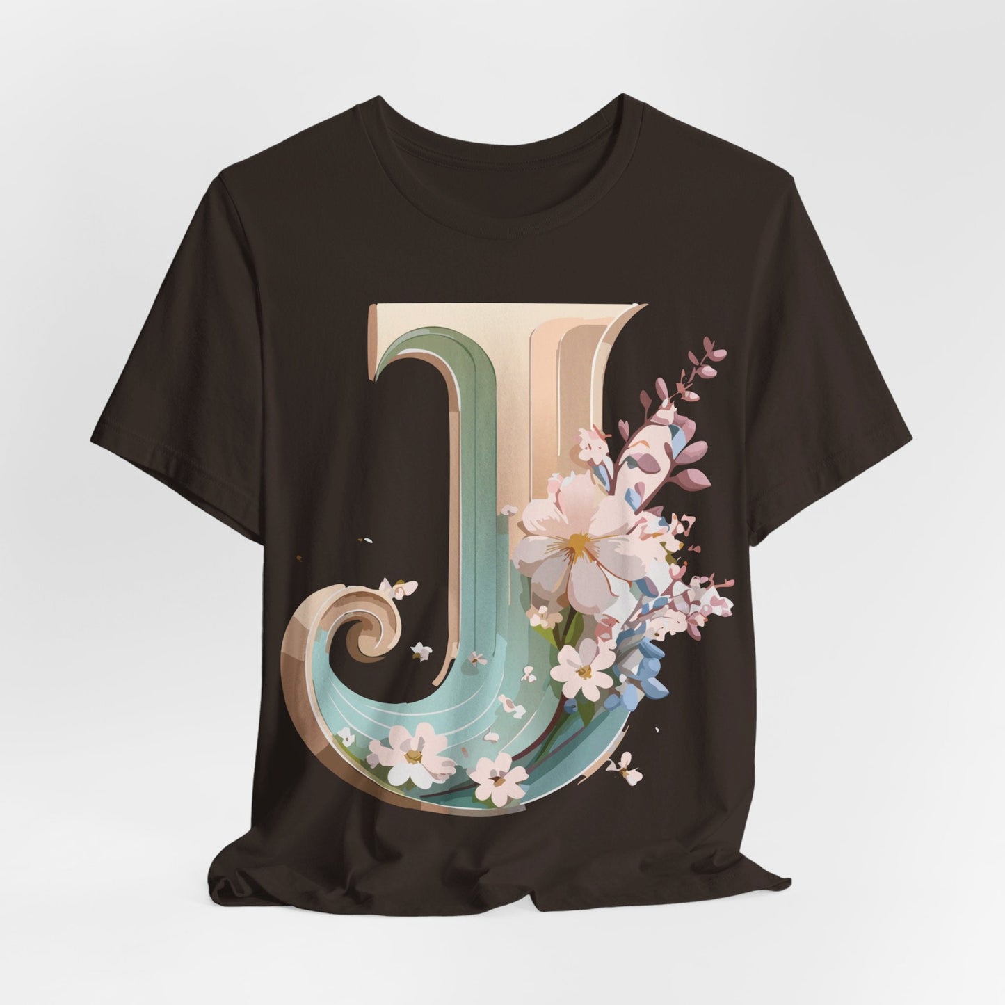 Letter J Graphic Tee Unisex Vintage Inspired Art From Adelpha Short Sleeve Shirt