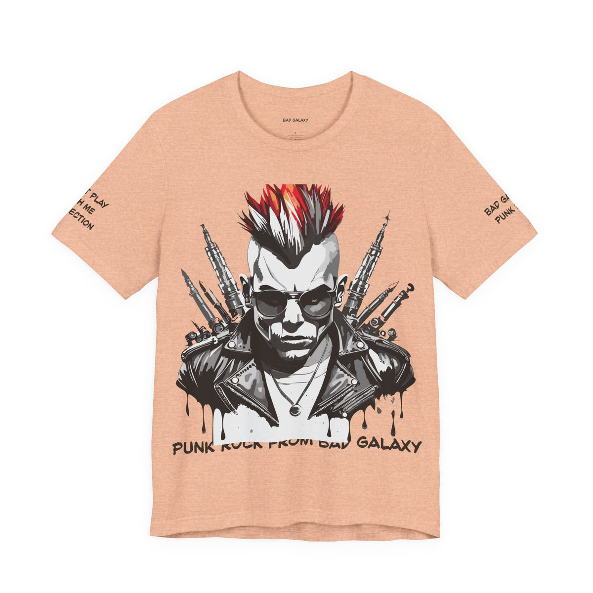 Punk Rock Graphic Unisex Cotton Bella+Canvas Tee with Art Design b37