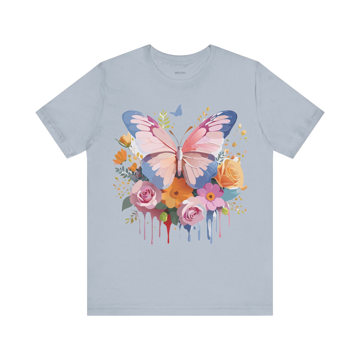Butterfly Graphic Unisex Cotton Bella+Canvas Tee with Art Design n27