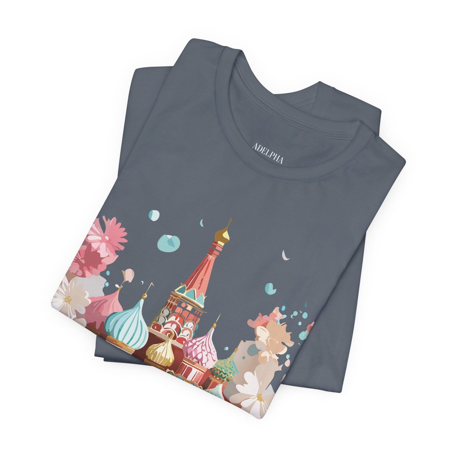 Unisex Moscow Tourist Shirt Graphic Tee by Adelpha Vintage Inspired Art Design Premium Quality