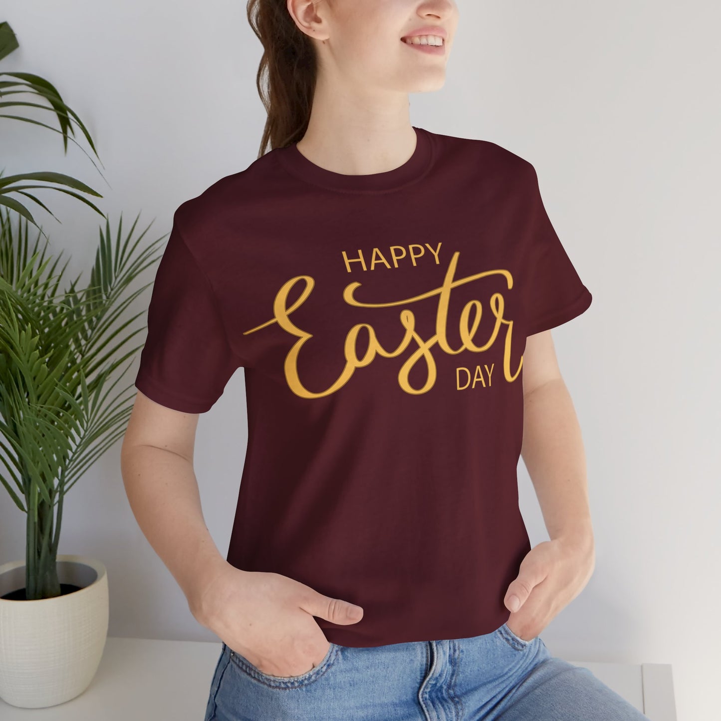 Unisex Cotton Tee Shirt with Easter Prints