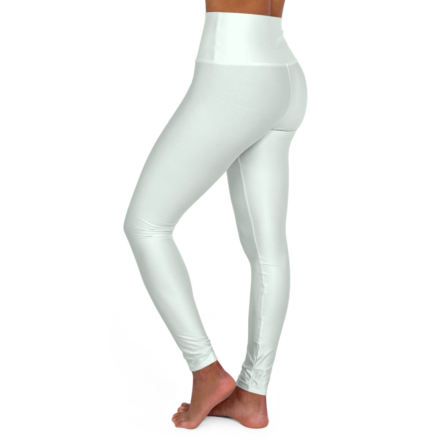 Mint Cream Color High-Waist Yoga Leggings Women's Seamless Poly-Span Stretchy Pants XS-2XL