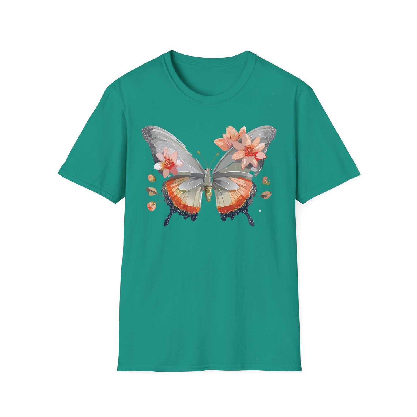 Monarch Butterfly T Shirt Unisex Softstyle Gildan 64000 100 Percent Ring Spun Cotton Tee