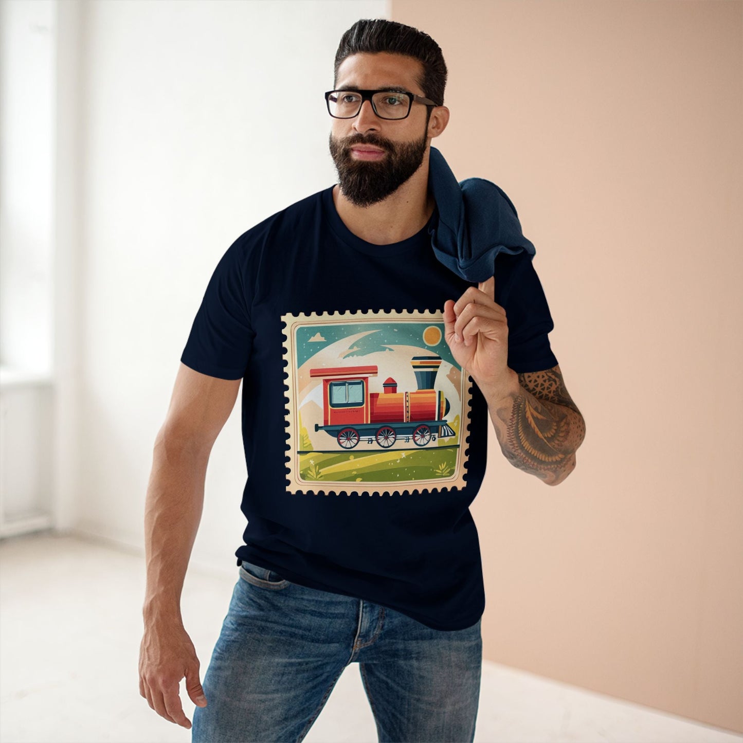 Stamp Shirt Postage Stamp Tee PS 37 Unisex Premium Cotton With Original Art Design Retro2Nova Shirt