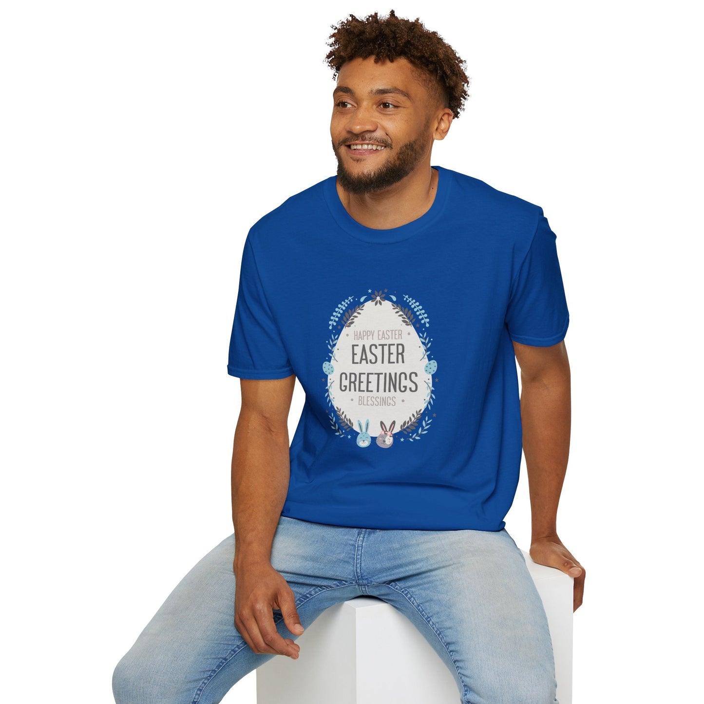 Gildan Easter Unisex Softstyle 64000 T Shirt With Easter Print Design Short Sleeve Tee Edition
