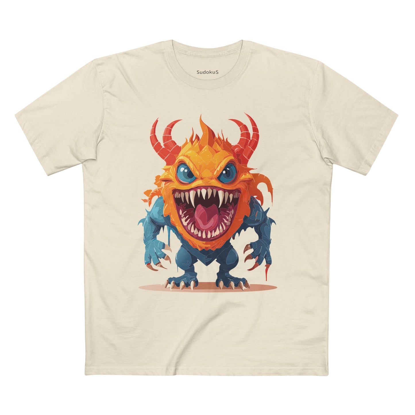 Cartoon Monsters Graphic Unisex 100 Cotton Staple Tee 26