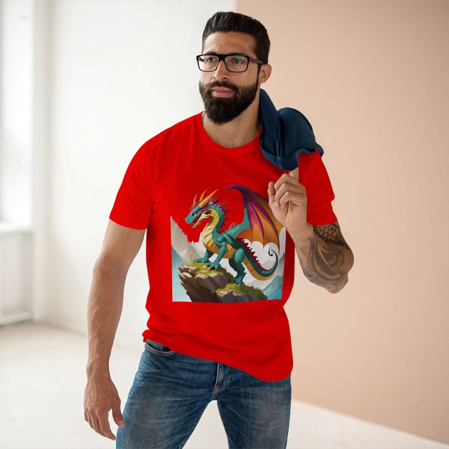 Dragon Graphic Unisex 100 Cotton Staple Tee 28