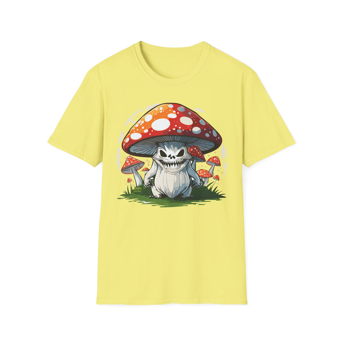 Funny Mashroom Cartoon  Graphic Tee Gildan Unisex 100 Cotton Tee Shirt c14