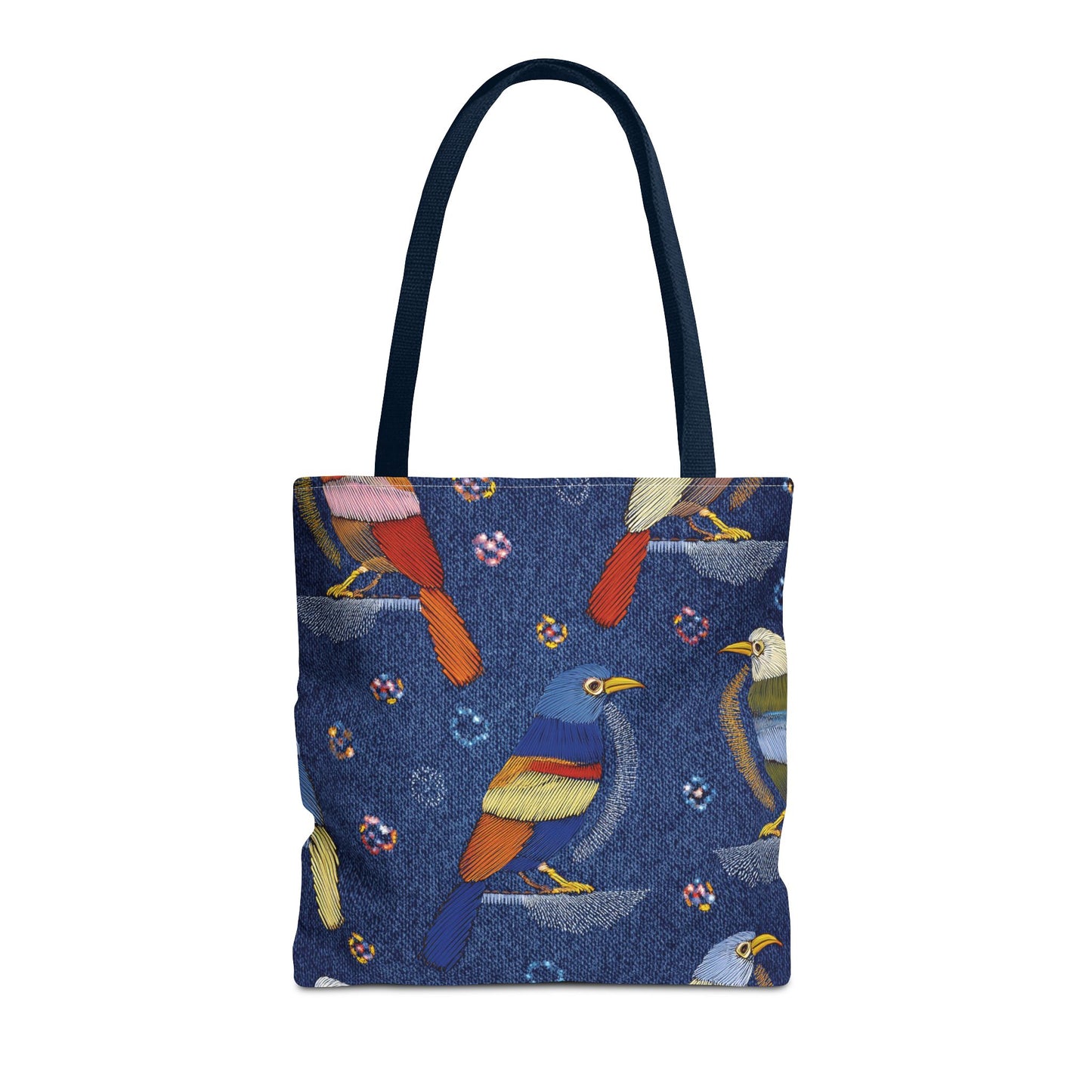 Denim Fabric Imitation Print Unisex Canvas Bag Poly Spun 3 Sizes Tote Bag 194-10