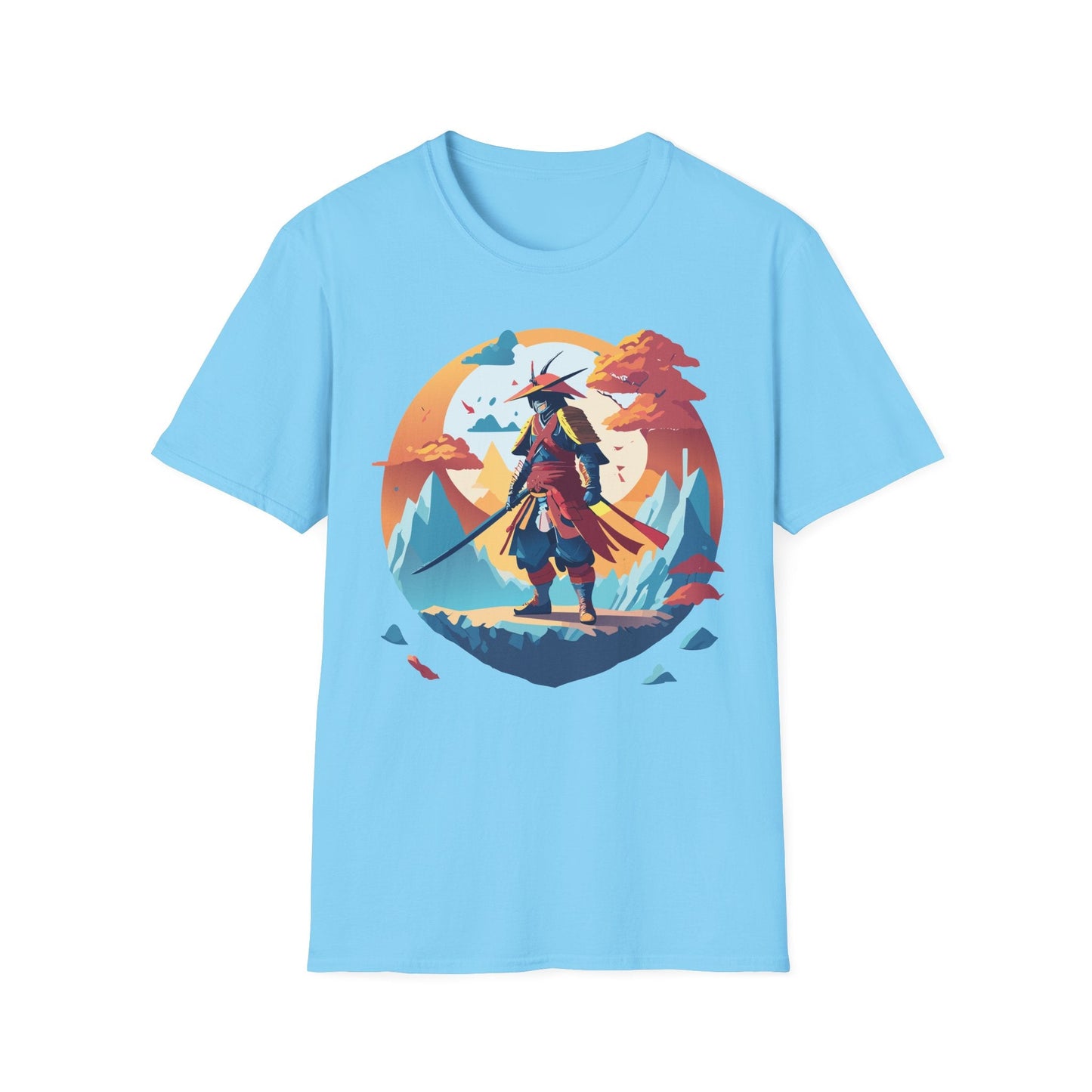Samurai Shirt Unisex Tee Gildan Softstyle 64000 100 Percent Ring Spun Cotton Lightweight