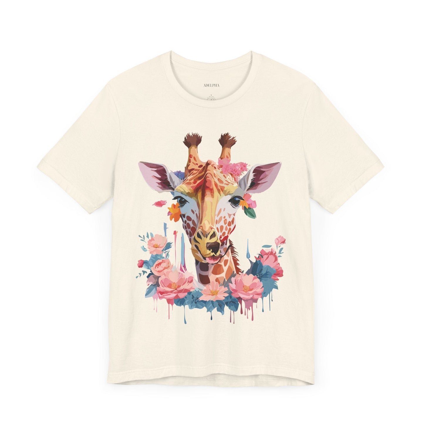 Giraffe Graphic Unisex 100 Cotton Vintage Animal Art T-Shirt 2