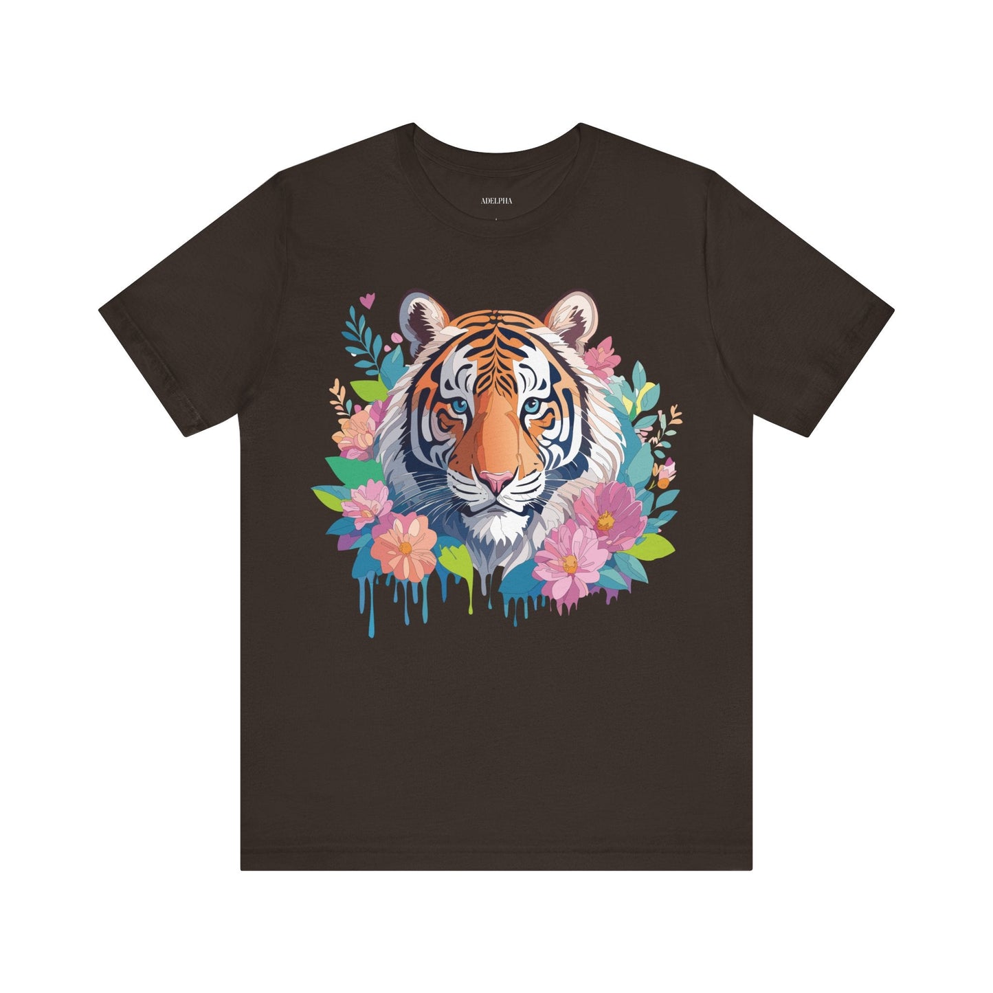 Tiger Graphic Unisex 100 Cotton Vintage Art with Animal Tee 2