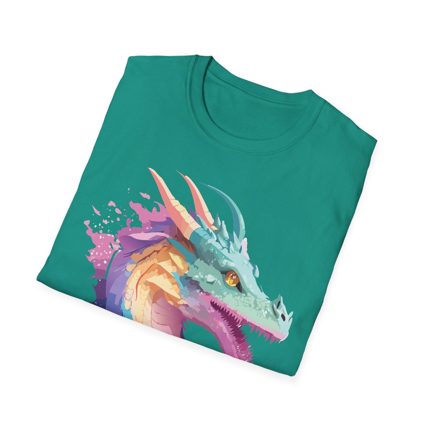 Dragon Graphic Tee Unisex Short Sleeve Dragon Shirt With Animal Design Gildan SoftStyle 64000