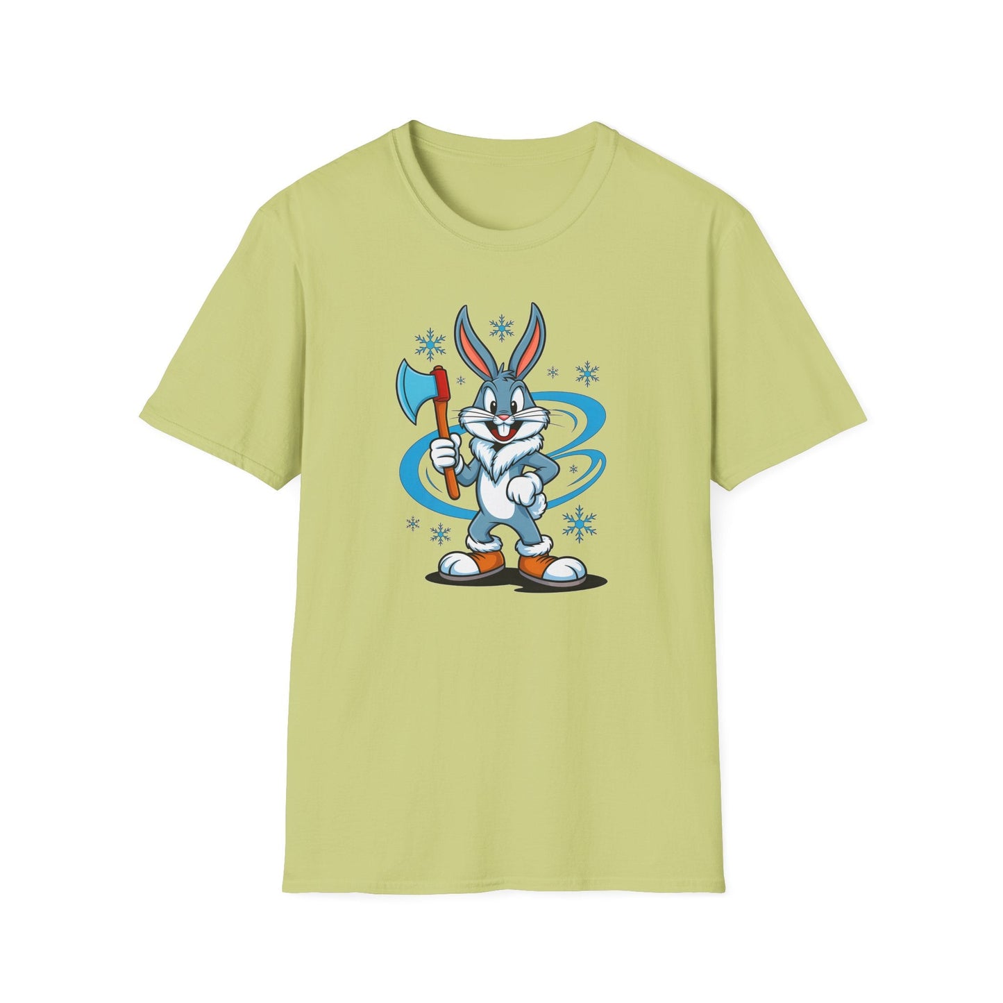 Bugs Bunny T Shirt Cartoon Print Unisex Softstyle Tee Gildan 64000 100 Percent Cotton