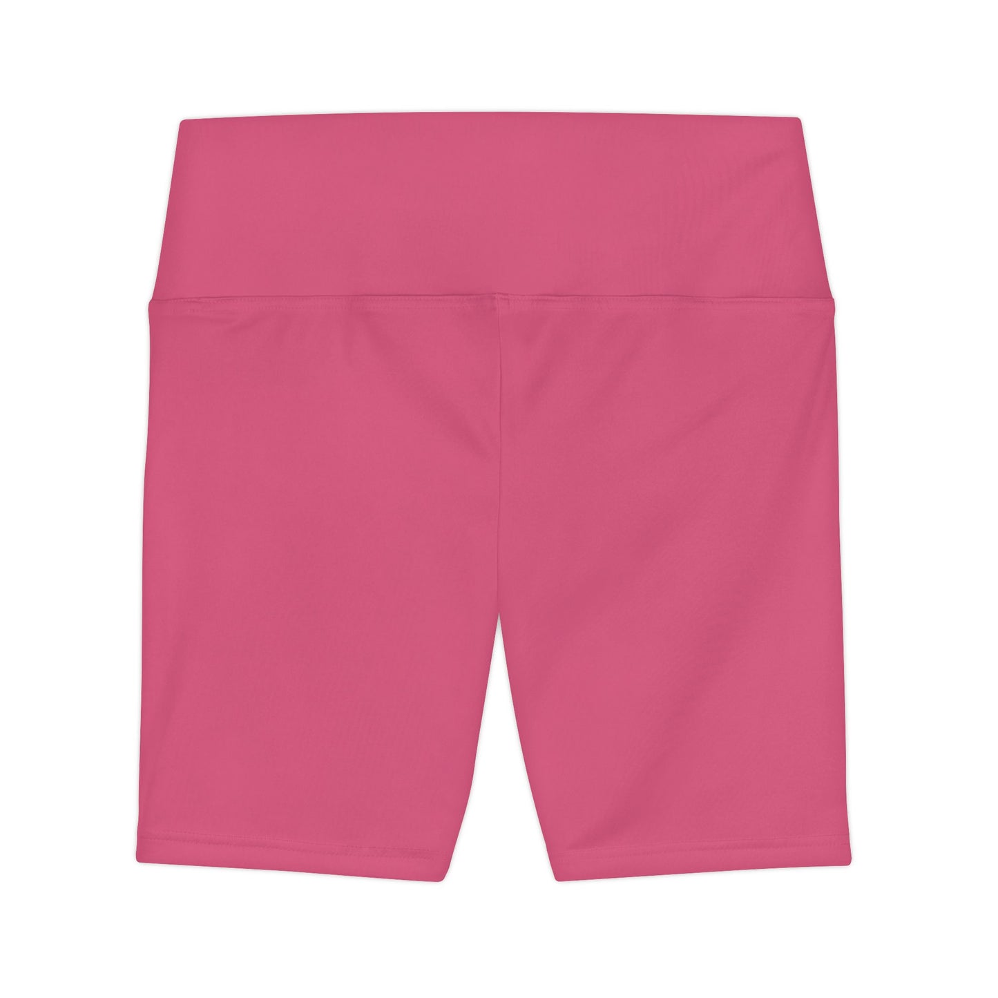 Blush Rose Women's Workout Shorts — Solid High-Waist Biker Shorts for Exercise & Everyday Wear
