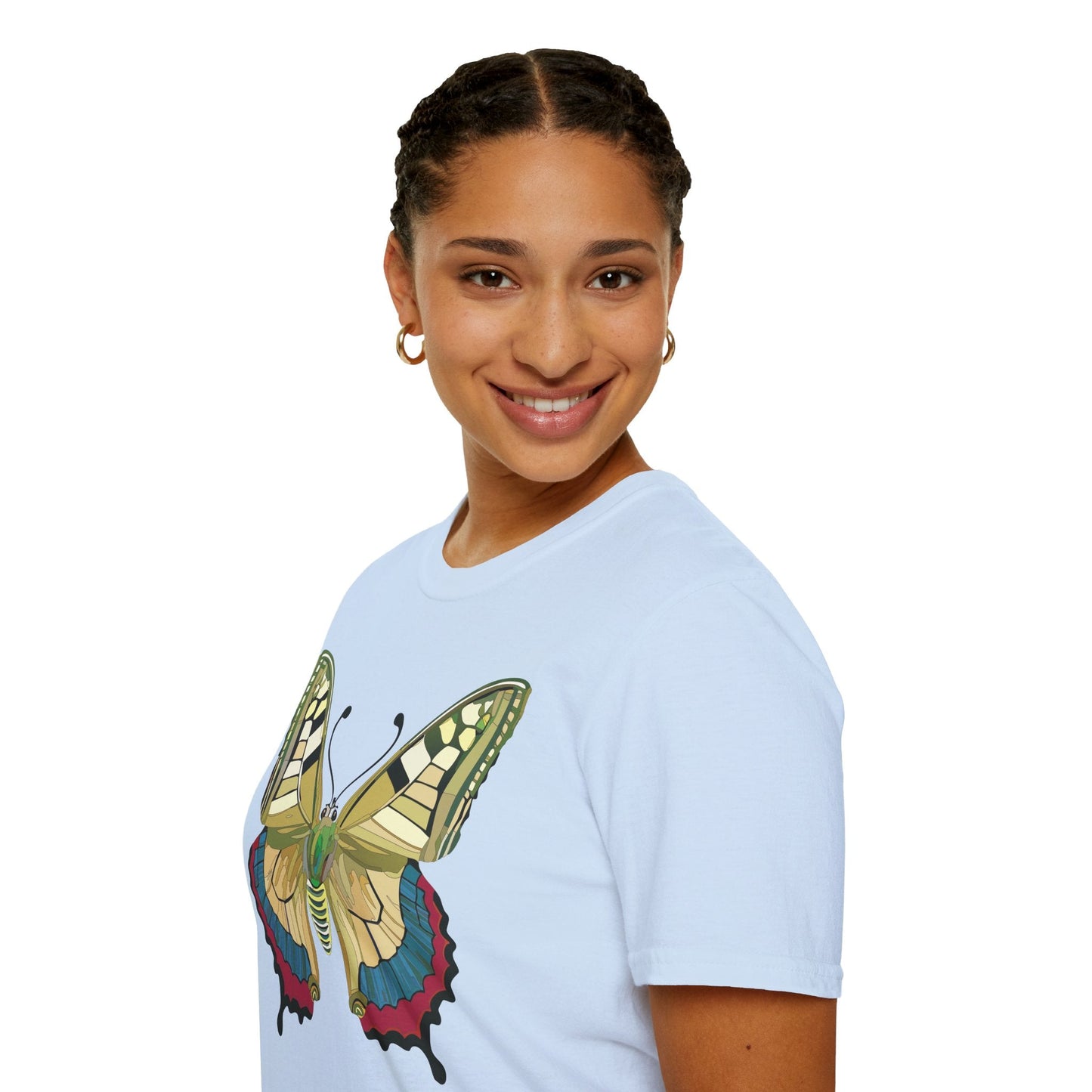 Butterfly T Shirt Unisex Monarch Design Soft Cotton Gildan 64000 Short Sleeve Tee