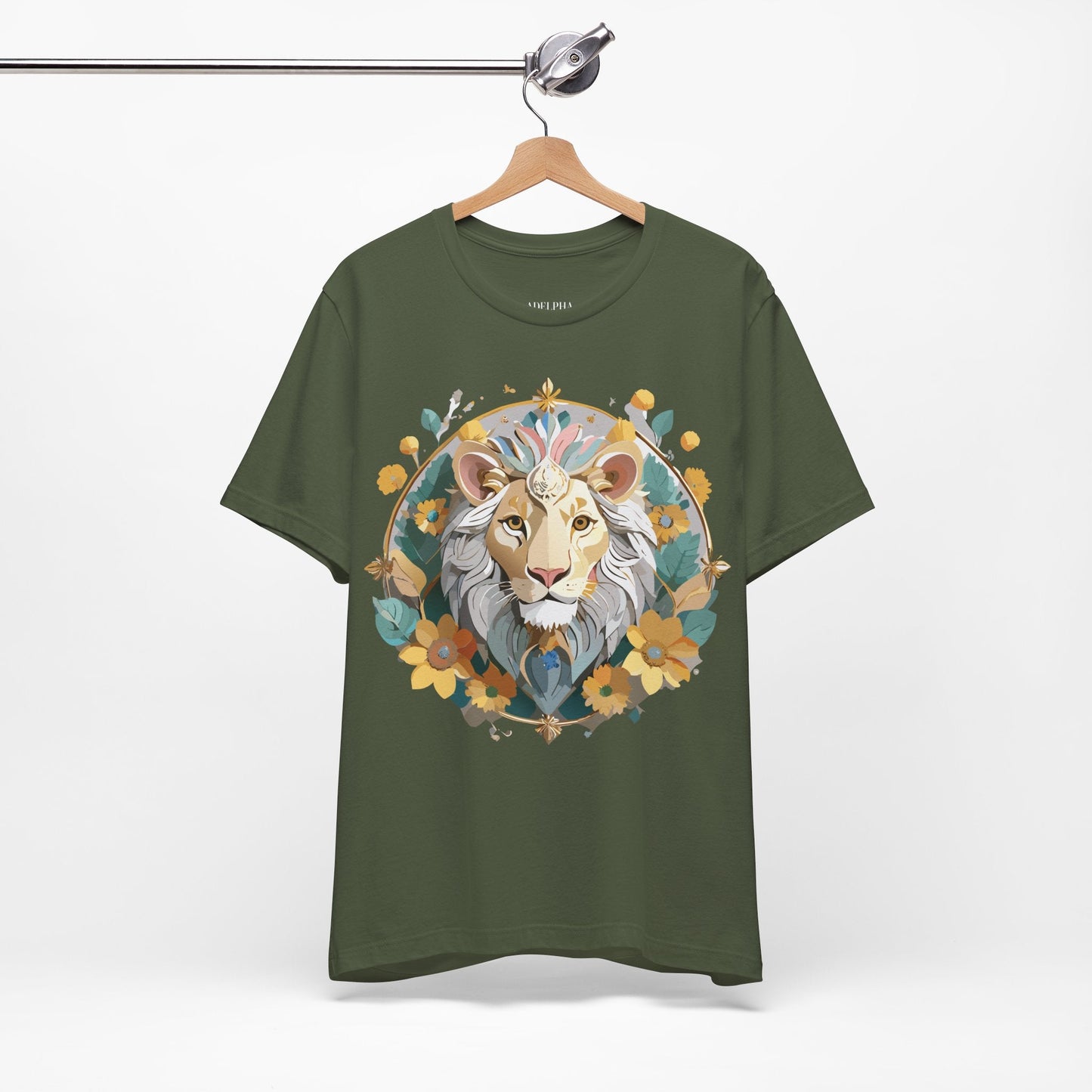 Medallion Graphic Unisex 100 Cotton Vintage Animal Medal Artwork Tee 58