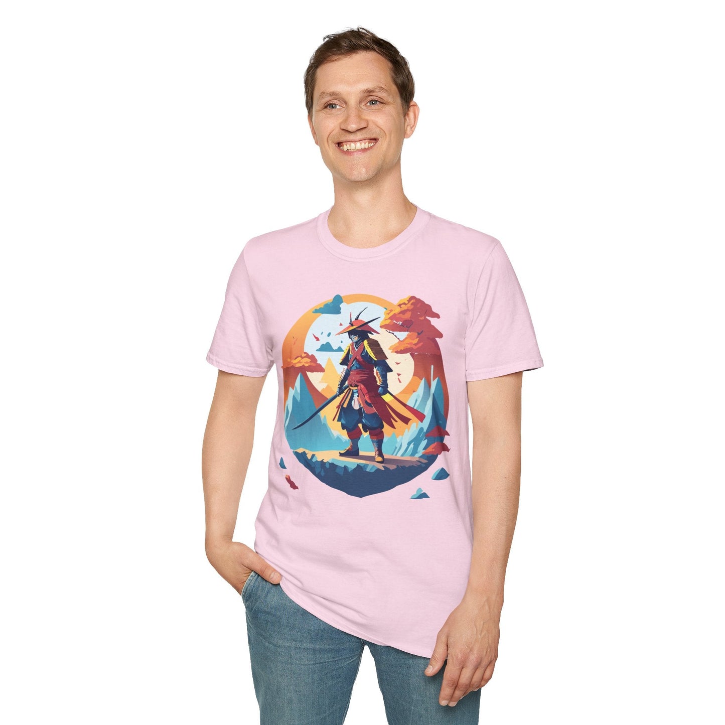 Samurai Shirt Unisex Tee Gildan Softstyle 64000 100 Percent Ring Spun Cotton Lightweight