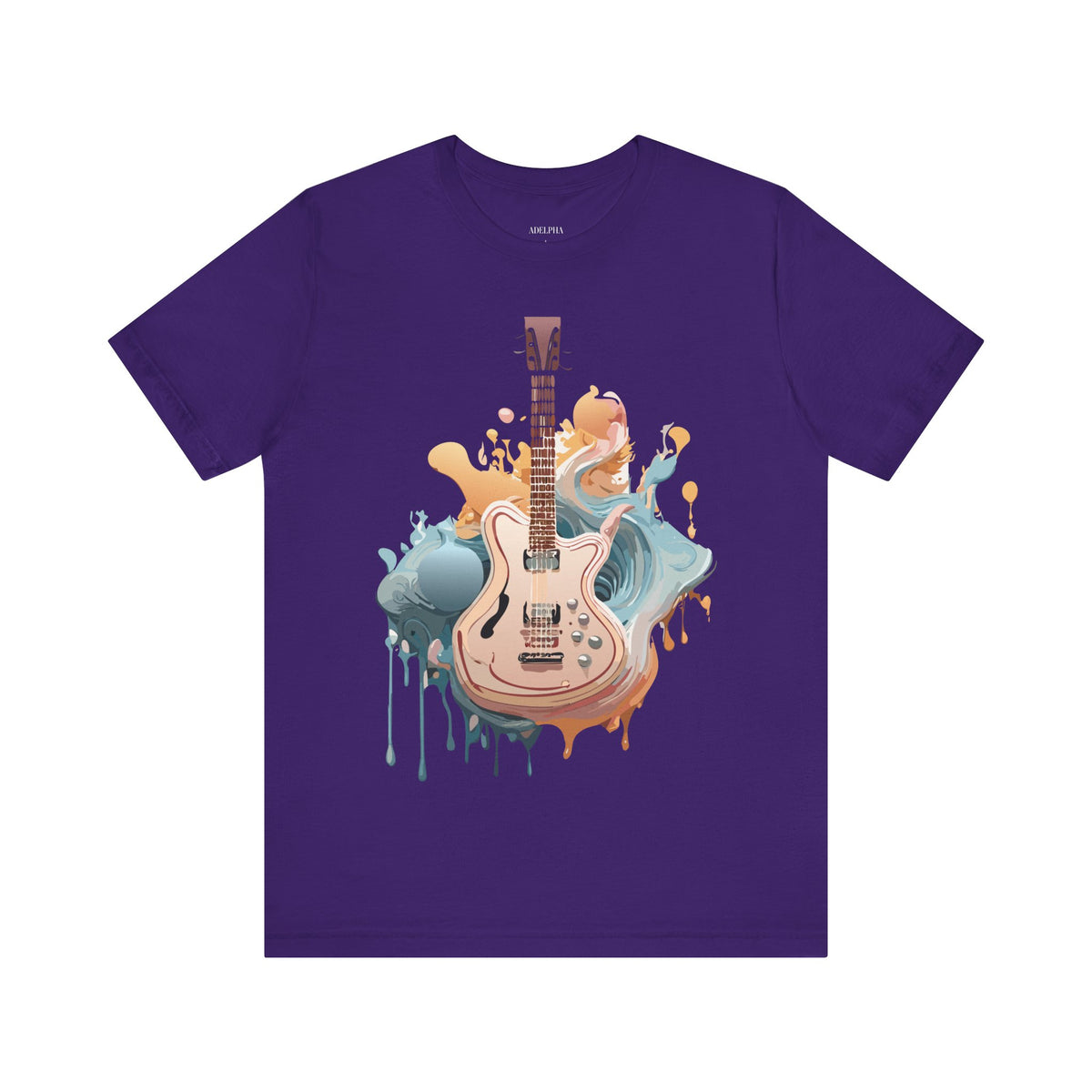 Music Graphic Unisex Cotton Bella+Canvas Tee with Art Design n172
