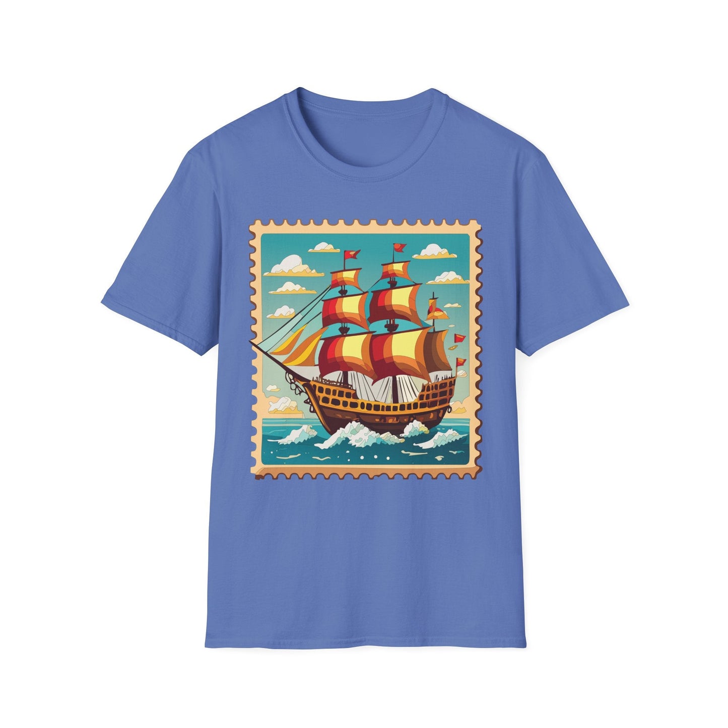 Unisex Softstyle Short Sleeve T Shirt Gildan 64000 Ring Spun Cotton Vessel Ship Frigate Tee