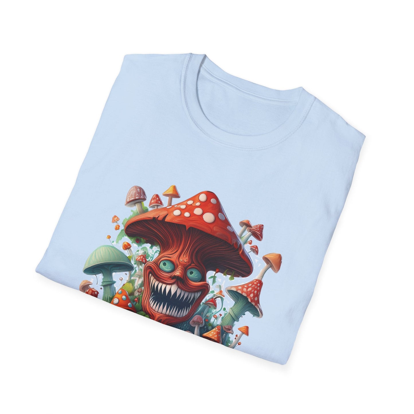 Unisex Mashroom Tee Shirt With Funny Mashroom Design Fungus Humor Softstyle Cotton