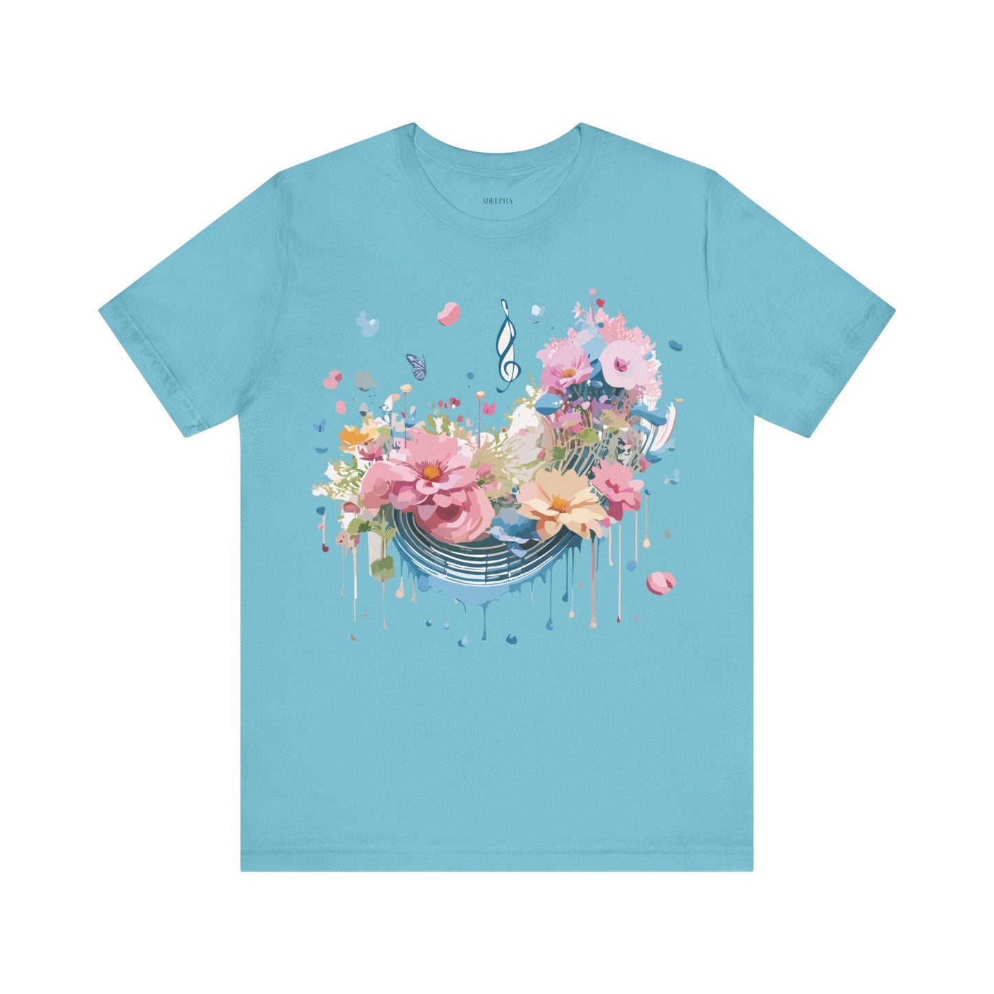 Adelpha Vintage Inspired Music Graphic Unisex T Shirt Tee For Everyday Casual Wear