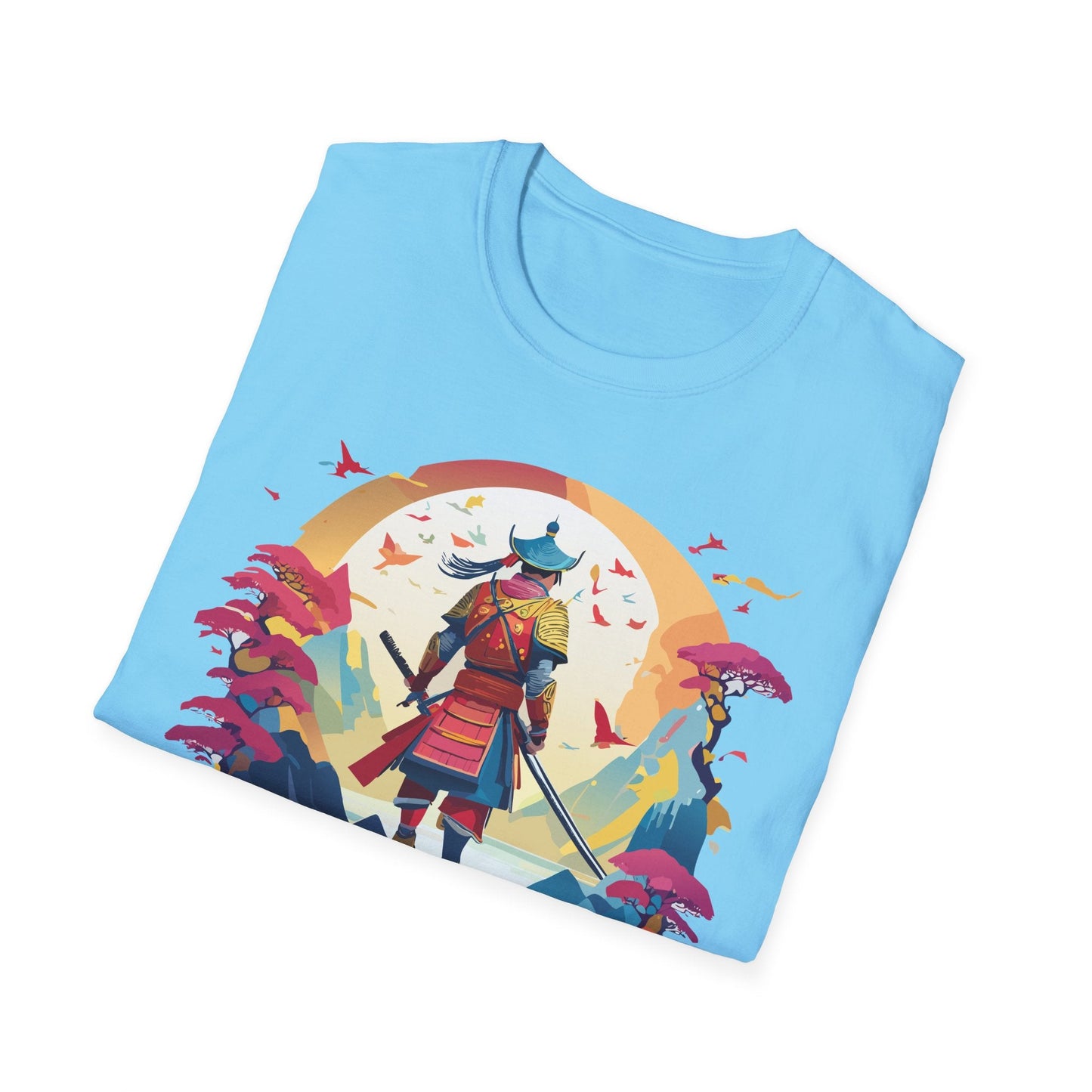 Samurai Shirt Unisex Tee Made With 100 Percent Ring Spun Cotton Soft Durable Comfort Gildan 64000