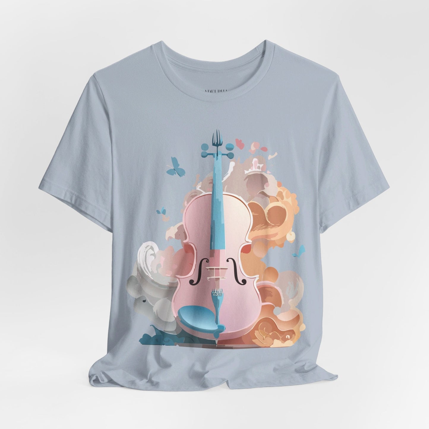 Music Graphic Unisex 100 Cotton Vintage Art with Musical Elements Tee 7